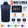 thumbnail image 2 of BounceUp Men's USB Heated Vest, 21-Zone 4 Independent Heat Controls Vest for Men, 2 of 9