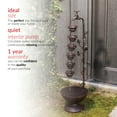 thumbnail image 3 of Alpine Corporation MAZ254 38" Tall Outdoor Vintage Tiered Water Fountain with 6 Hanging Cups, Soothing Waterfall, Durable Iron Construction, Bronze, 3 of 11