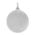 thumbnail image 4 of 925 Sterling Silver Solid Faceted Laser Etched English Setter Disc Charm 26x19mm Wide Pendant Necklace for Women, 4 of 4
