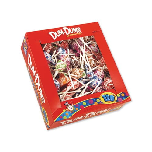 Dum-Dum-Pops Assorted Flavors, Individually Wrapped, 120/Box