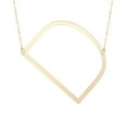 thumbnail image 2 of JewelStop 14k Yellow Gold 15mm Polished Initial-D Pendant on JewelStop 14k Gold 18" 0.8mm Extendable Classic Cable Chain, 2 of 3