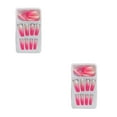 thumbnail image 4 of maskred 1 Set Ongles Pressés French Tip Extension Dégradée Ongles Tips Amovibles Mode Wraps Couverture Complète Kit Manucure DIY Type 1 2g Colle, 24 Pcs Gel 2Set, 4 of 6