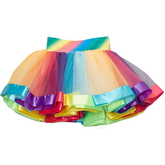 Wenchoice Rainbow Stripe Tutu Girl's M(3T-4T)