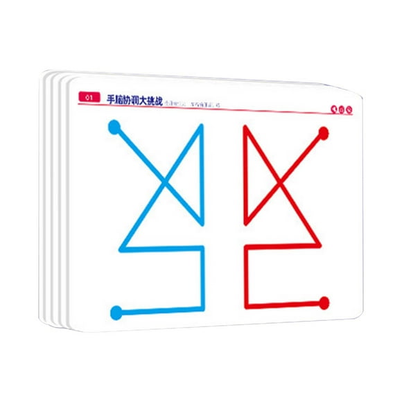JEMOSTAT Left and Right Brain Development Cards for Parentchild Interaction 20 Brain Training Card Games Handbrain Coordination Cards Fine Motor Skills