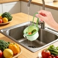 thumbnail image 6 of Adjustable Hanging Sink Colander Basket, Plastic Vegetable Washing Strainer with Handle, Over-the-Sink Drain Basket for Fruits, Veggies & Food Prep, 6 of 8