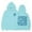Sky Blue, variant on OOOUM Toddler Kids Tropical Graphic Hoodies Drawstring Hood Soft Pullover Solid Color Vacation Casual Sweatshirt Coffee 6-7 Years