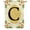 Monogram C, variant on America Forever Spring Monogram House Flag Letter N 28 X 40 inches Double Sided Vertical Outdoor, Yard, Lawn, Beautiful Bright Summer Flowers, Daisies, White Flowers, Polka Dots House Flag