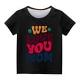 thumbnail image 3 of AJTQTH Mother's Day T-shirt for Kids Short-Sleeved Crewneck Tees Boys Girls Unisex Summer Casual Loose Fit Tops Shirt Blouse Happy Holiday Gift Black 9 Years, 3 of 3