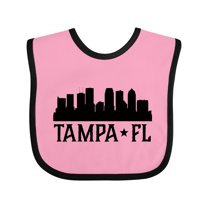 Inktastic Tampa Florida City Skyline Boys or Girls Baby Bib