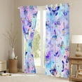 thumbnail image 3 of Homewish Colorful Graffiti Butterfly Blackout Curtains Set of 2 (52x84 Each),Multicolor Gradient Butterflies Window Curtains,Pink Blue Purple Curtains and Drapes For Girls,Ultra Soft Home Decor, 3 of 6
