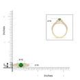 thumbnail image 5 of ANGARA Lab Grown Vintage Inspired Round Emerald & Diamond Three Stone Ring for Women in 14K Yellow Gold (Size-5mm) | May Birthstone Jewelry for Her | Lab-Grown Emerald Engagement Ring, 5 of 7