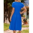 thumbnail image 6 of Zeagoo Short Sleeve Dress for Women Boho Beach Dresses Aline Midi Sundress with Pocket Casual Loose Shift Dress Summer Floral Tshirt Dress, 6 of 6