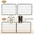 thumbnail image 4 of Bestpet Dog Playpen, 40 Inch Height 12 Panels Exercise Pen with Door, Indoor Outdoor Fence for Medium Large Pets, RV Camping Yard Black, 4 of 12