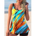 thumbnail image 3 of Traje de baño de 2 piezas con tirantes finos para mujer, traje de baño femenino con cuello redondo y cintura alta a la moda, traje de baño tipo 5 XXL, 3 of 5
