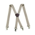 thumbnail image 2 of segolike Men Suspenders Elastic Wide Suspenders Simple with 4 Swivel Hook Clips Braces x Type for Cosplay Dance Costume Jeans Holidays Beige, 2 of 8