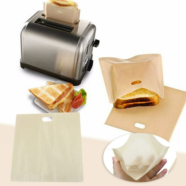Vaidha Toaster Bags Bread Bags Reusable For Grilled Cheese Sandwich Non-Stick Heat