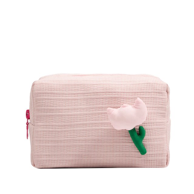 Bolsa de cosméticos nicho de gama alta de gran capacidad para mujer bolsa de almacenamiento de artículos de tocador portátil de mano rosa Zefei Wu 9024735084174