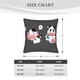 thumbnail image 4 of Bingfone Cute Farm Milk Animal Linen Throw Pillow Covers Cushion Case Pocket Button Vintage Farmhouse Pillowcase for Sofa Couch Bed (without pillow core) 18"x18", 4 of 9