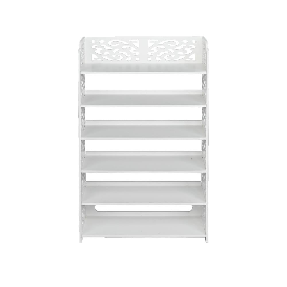 Ktaxon 4/5/6 Tier Carved Storage Organizer Standing Shoe Rack Shelf Cabinet Space Saving