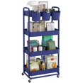 thumbnail image 1 of Carrito utilitario JIUYOTREE de 4 niveles con ruedas bloqueables, azul, 1 of 8