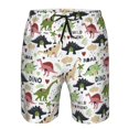 thumbnail image 3 of Balery Cute Dinosaurs Traje de Baño Estilo Hawaiano para Hombre, Shorts de Secado Rápido con Bolsillos-Medium, 3 of 6