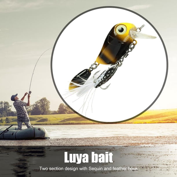 Señuelo de pesca biónico japonés Mino 3,8 cm 5g Topwater con anzuelo (amarillo)