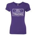 thumbnail image 2 of Wild Bobby, Ford Trucks White Sign, Cars and Trucks, Women Slim Fit Junior Tee, Purple Rush, Large, 2 of 4