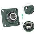 thumbnail image 3 of 2Pcs UCF208-24 Pillow Block Bearings 1-1/2 Inch Bore Square Flange Mounted Pillow Block Bearing 4 Bolt, Self Alignment, 3 of 6