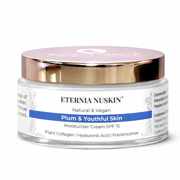 Passion Indulge Anti-Ageing Face Moisturizer-50g | Reduces Fine Lines and Wrinkles, Infused With Hyaluronic Acid, Plant Collagen & Frankincense | For Plum & Youthful Skin