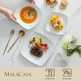 thumbnail image 6 of MALACASA, Porcelain Dishes Sets for 6, 18-Piece Dinner Set Ivory White, Series JULIA, 6 of 8