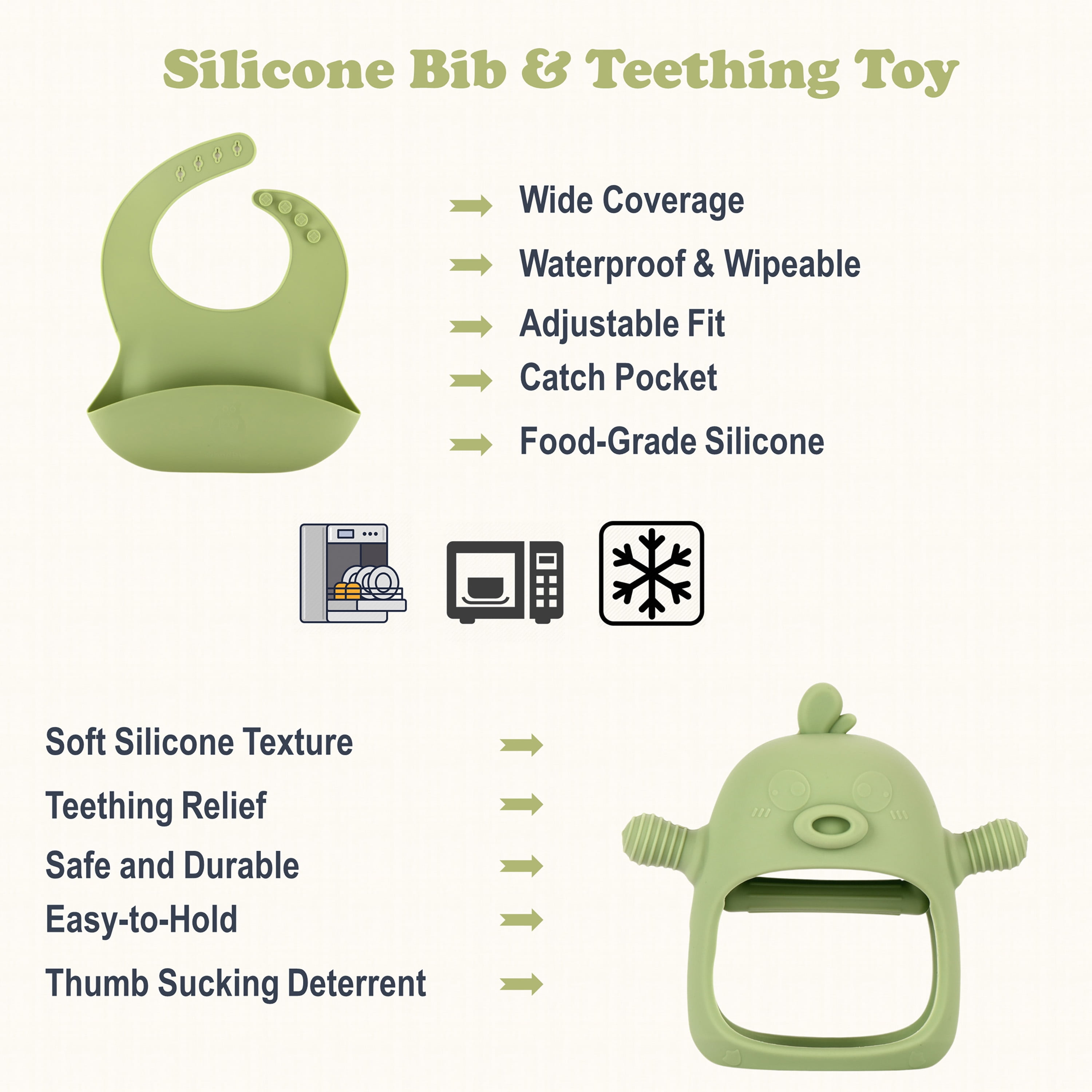 SnugBug Baby Led Weaning Supplies: Silicone Baby Spoons | Sippy Cup | Suction Plates | Baby Bowl | Baby Bib | Teething Toy