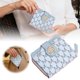 thumbnail image 2 of Cartera plegable con letras estampadas, cartera compacta y corta con múltiples ranuras para tarjetas, ideal para viajes al aire libre, 2 of 6