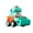 Blue, variant on Feltree Dinosaur Face Changing Press & Go Engineering Car with Whistle - Interactive Puzzle Toy for Kids