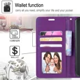 thumbnail image 4 of Starshop Moto G 5G 2024 Case Phone Cover Wallet Pouch Case With Glass Screen - Purple, 4 of 5