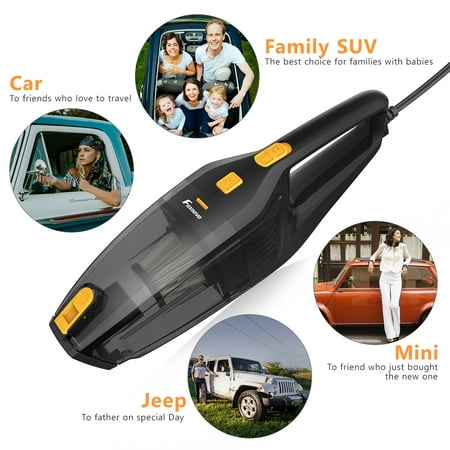 

Foxnovo Car Vacuum Cleaner Powerful Suction Handheld Dust Busters Portable Auto Vacuum Cleaner (Black)