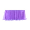 thumbnail image 1 of TOWED22 Tulle Table Skirt High-End Gold-Rimmed Mesh Birthday Wedding Party Decoration(purple), 1 of 5