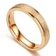 thumbnail image 2 of Anillo sencillo de acero inoxidable esmerilado en oro rosa Anillo de pareja de acero de titanio de moda para mujer, 2 of 6
