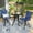 Blue 3, variant on POTEBAN 5 Pieces Patio Swivel Bar Set, All Weather Outdoor High Top Bar Stool Bistro Set with 4 Bar Chairs and Glass Table for Home, Backyard, Garden, Lawn, Porch