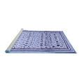 thumbnail image 2 of Ahgly Company Machine Washable Indoor Rectangle Abstract Blue Contemporary Area Rugs, 6' x 9', 2 of 4