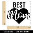 thumbnail image 2 of Best Mom in Heart Mother's Day Self-Inking Rubber Stamp Ink Stamper - Lime Green Ink - Small 1 Inch, 2 of 7