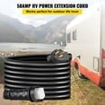 thumbnail image 2 of VEVOR RV Shore Power Extension Cord 50FT 50 AMP Weatherproof Heavy Duty 6AWG/3C+8AWG/1C Twist Lock Cord 50 Amp RV Replacement Cord UL and CSA Approved with Molded Connector and Patented Handle, 2 of 9