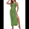 thumbnail image 3 of Traje de Baño de Verano para Mujer, Informal, Transparente, de de Crochet Verde M, 3 of 8