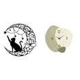 thumbnail image 1 of Reloj De Pared De Metal Silencioso Con Diseño De Gato, Escultura De Gato Negro Y Luna, Decoración Sencilla De Dibujos Animados Para Colgar En La Pared, Para Cocina, Oficina, Granja, Regalos, 1 of 8