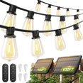 thumbnail image 1 of Guirnalda de luces solares adicionales, paquete de 2 unidades, 31 m, resistente al agua con control remoto, 1 of 9