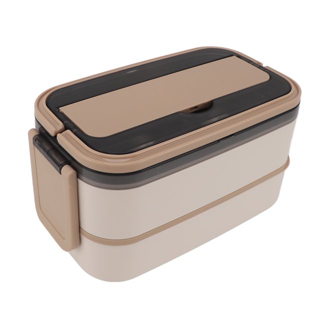 Double Layer Lunch Box, 1400ml Stainless Steel Bento Box Leakproof Lunch Box Divided Food Meal Storage Containers Microwave Safe Food Container Breakfast Box For Office Picnic