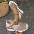 thumbnail image 6 of Mepaouo Women's Closed Toe Platform Sandals Summer Ankle Strap Espadrilles Wedge Casual Slip on Shoes, 6 of 8