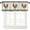 Black, variant on Butterfly Floral Thermal Insulated Window Valance, Country, Rustic, Casual, French Style, 54 x 18 in, Light-Filtering, Kitchen, Living Room, Bedroom, Rod Pocket, Polyester, 1 Count