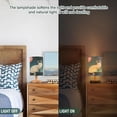 thumbnail image 5 of Cat Hearts Cake and Moon Stars Table Lamp USB Bedside Desk Nightstand Lamp Printed Gifts Small Lamp Wood Base for Bedroom Living Room Kids Room College Dorm, 5 of 7