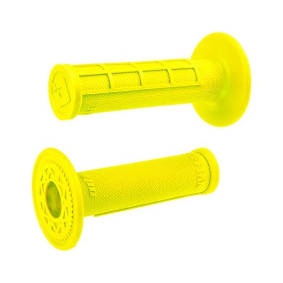 Odi H01RFFY Ruffian Half-Waffle Mx Grips Fluorescent Yellow