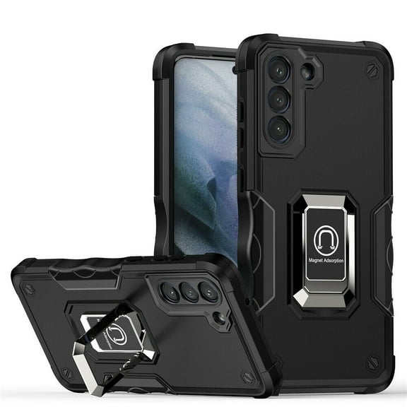 For Samsung Galaxy A14 5G / SM-A146 Magnetic Ring Stand Car Mount Holder Non Slip Dual Layer Shockproof Protective Hybrid Case Cover Black